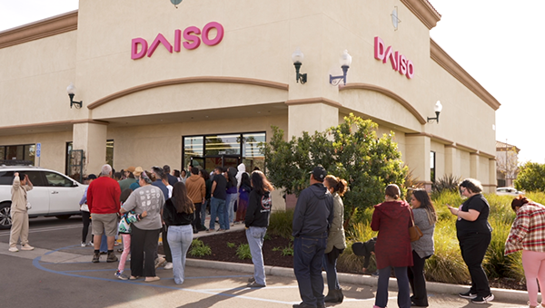 Long lines form for grand opening of Daiso discount store in Santa Maria